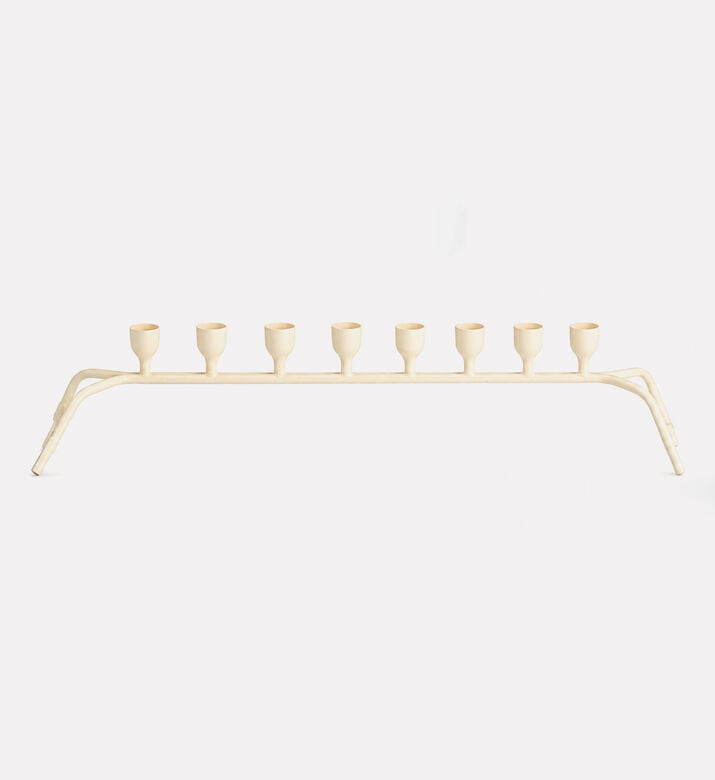Light and Living Calzada Multi-candle Holder, White, 80.5x16x14.5-cm, Packshot View