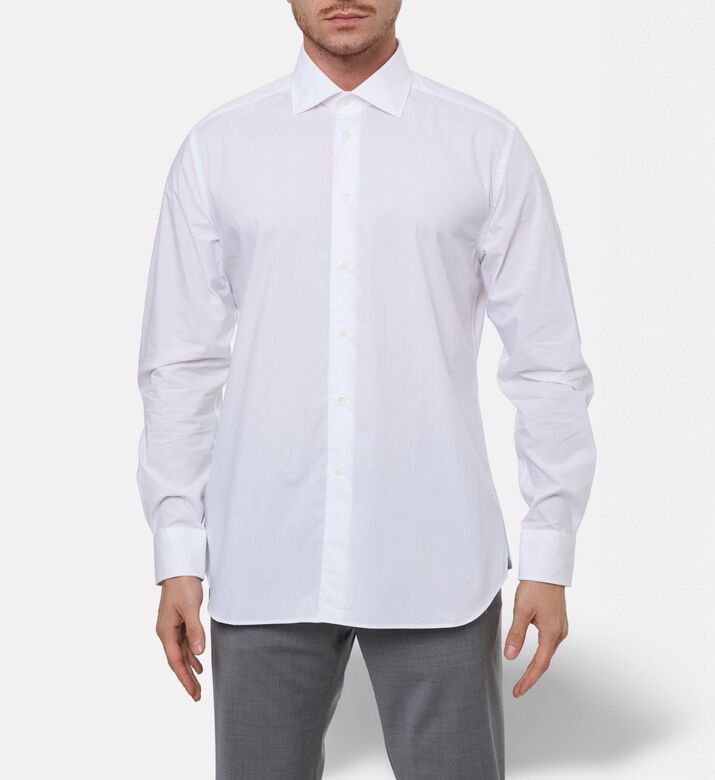 Corneliani Formal Spread-collar Cotton Shirt, Model View