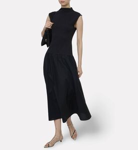 Samsoe Ribbed Mixed-media Midi Dress, Model View
