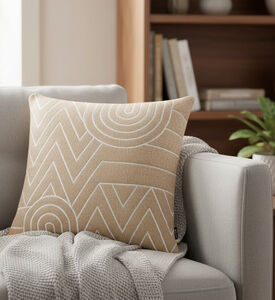 Home Deco and More Bantorel Cotton Square Filled And Vaccumed Cushion, Packshot View