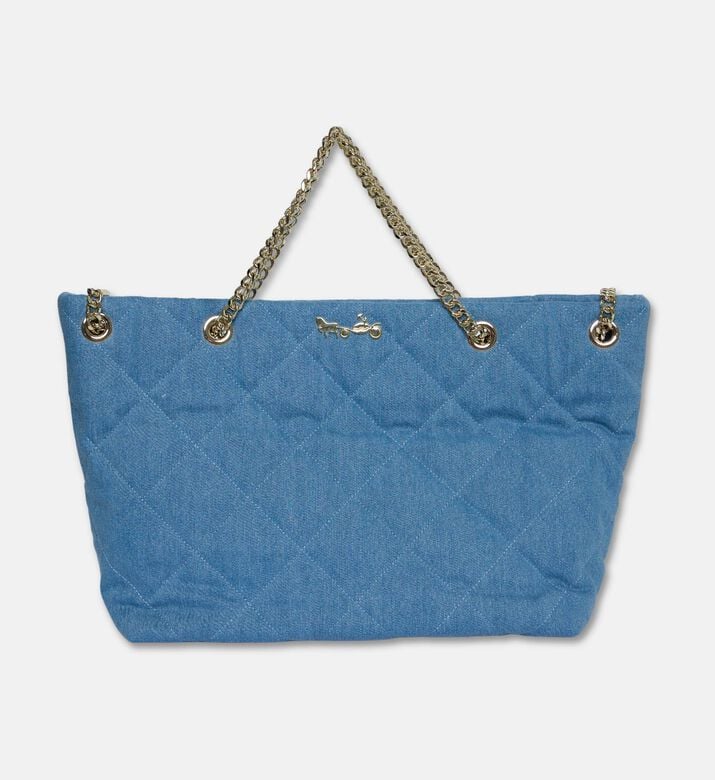 Weill Quilted Denim Chain Shoulder Bag, Packshot View