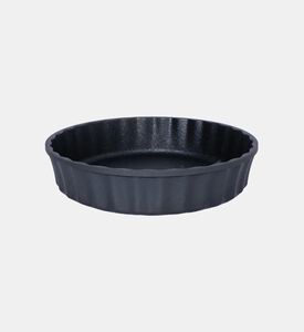 Risoli Crostata Aluminum Deep Tartare Dish, Black, 24-cm, Packshot View