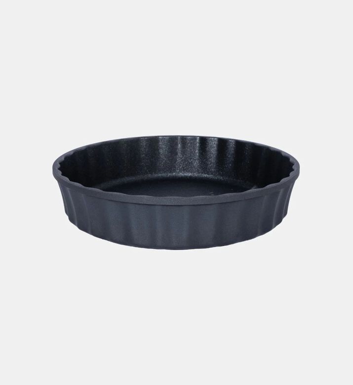 Risoli Crostata Aluminum Deep Tartare Dish, Black, 24-cm, Packshot View