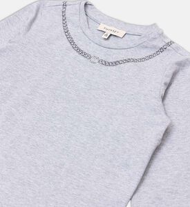 Rhinestones Necklace-print T-shirt Rhinestones Necklace-print T-shirt