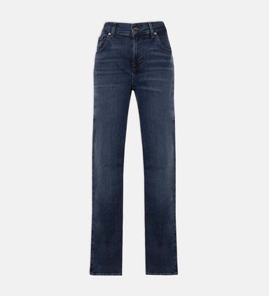 Mid-rise Dark Wash Denim Pants
