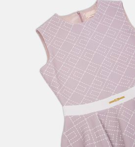 فستان بلا أكمام بطبعة على كامله