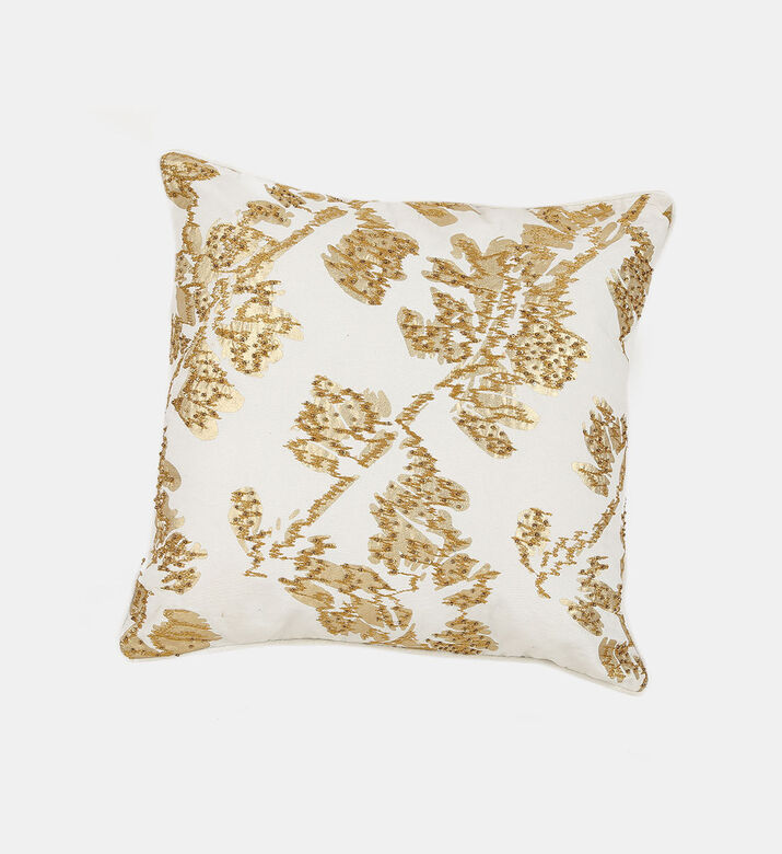 Home Deco and More Madeline Foil Handmade Cushion, Off-white, 50x50x50-cm, Packshot View