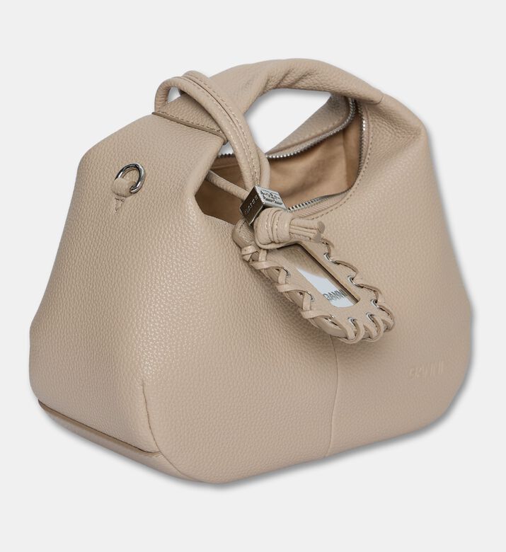 Ganni Knotted-handle Mini Hobo Bag, Packshot View