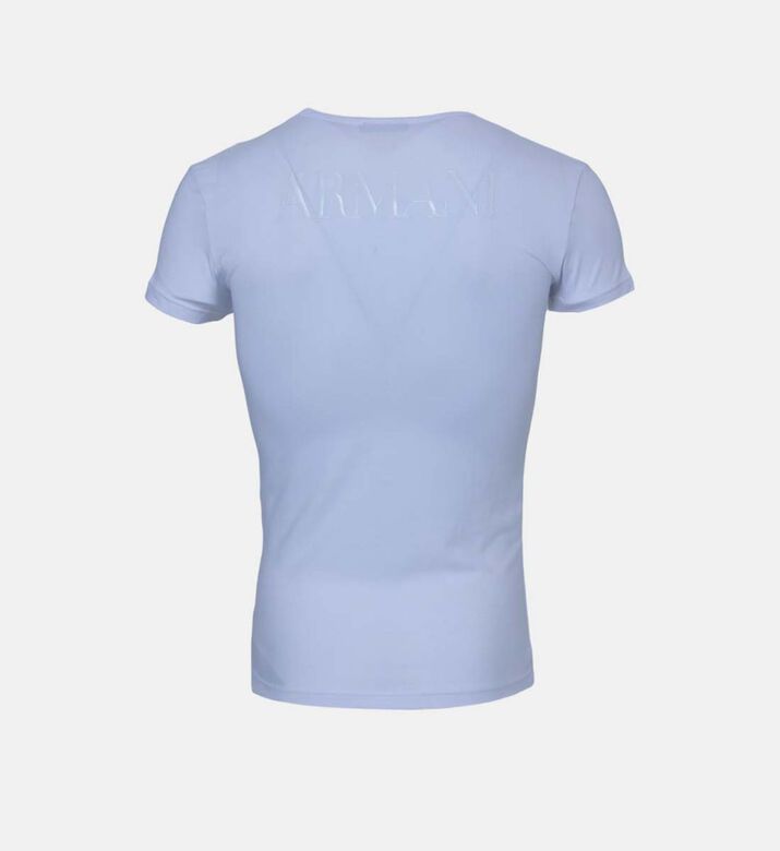 تي شيرت قطني مطرز بالشعار