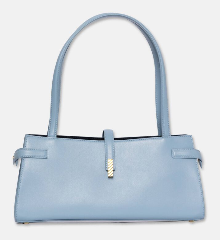 Mlouye Isla Leather Wide Tote Bag, Arctic, Packshot View