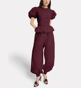 Rotate Jacquard Puff Sleeve Top, Model View