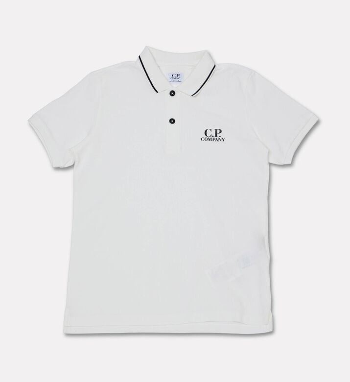 CP company Logo-detail Contrasting Trim Polo Shirt, Packshot View