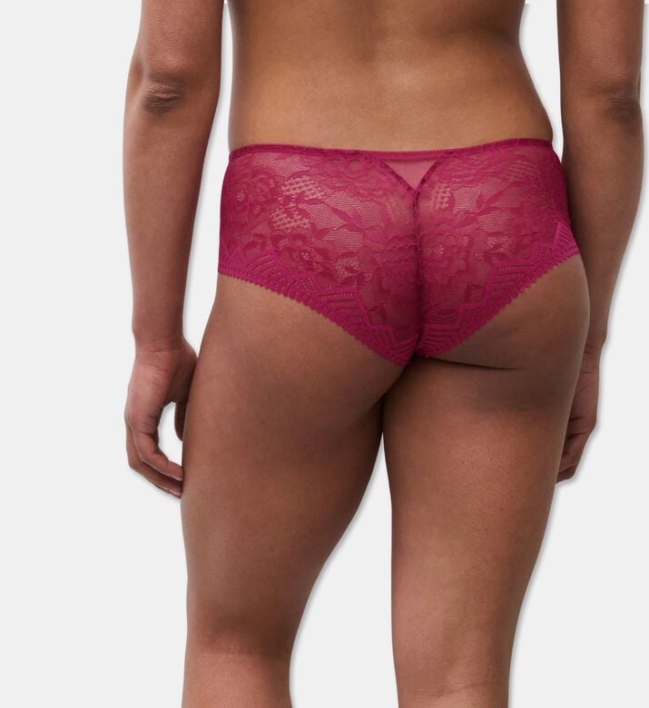 Chantelle Lace Shorty Briefs, Dark-pink, S, Model View
