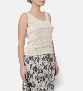 Samsoe Sanettie Patterned Slim-fit Tank Top, Model View