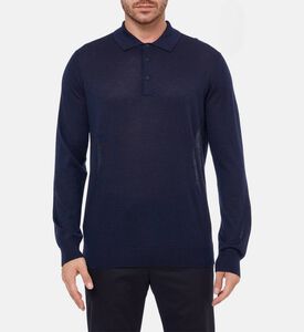 Corneliani Button Placket Long-sleeve Polo Shirt, Model View