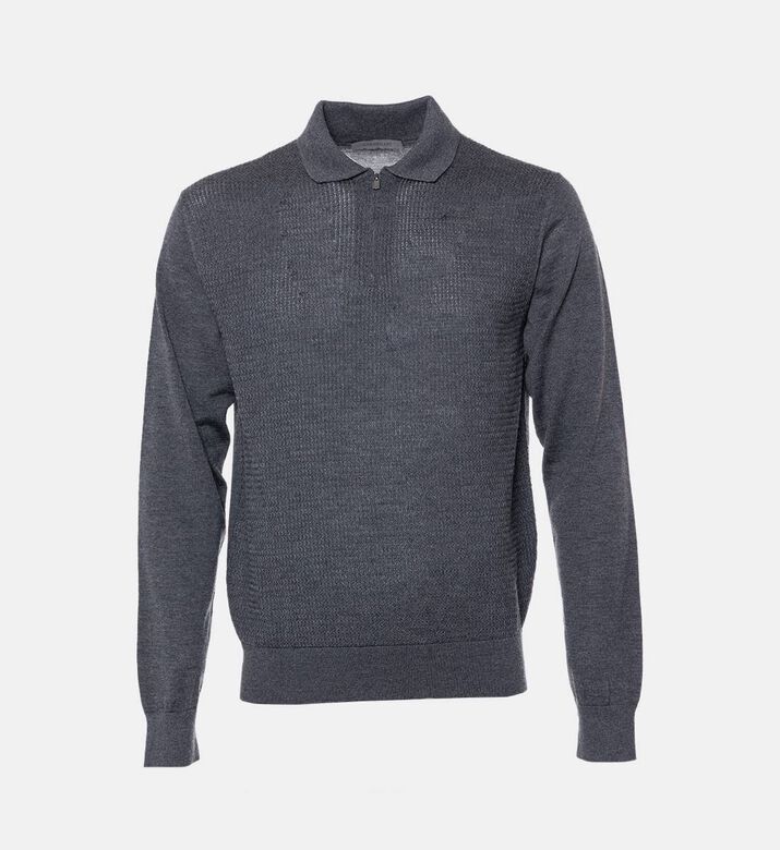 Corneliani Polo Knitted, Dark-grey, 56, Packshot View