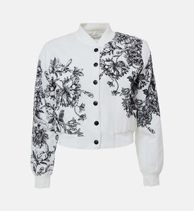 Floral-print Long-sleeve Jacket