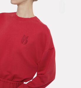 Ba and Sh Ruffle Hem Long-sleeve Sweatshirt, Model View