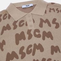 Jacquard Knitted Cotton Polo