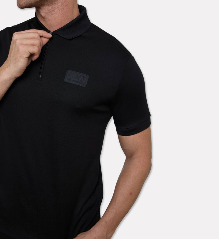 EA7 Short-sleeve Polo Shirt, Black, M, Model View