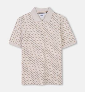 قميص بولو بطبعة شعار مطرز