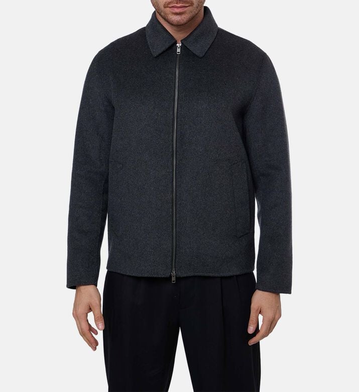 Vince Zip Fastening Long-sleeve Jacket, Model View