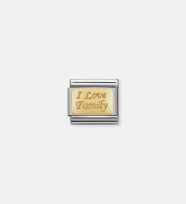 Composable Classic 18k Gold I Love Family Engraved Sign