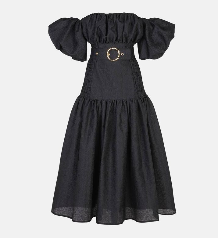 Off-shoulder Puff Sleeve Dress