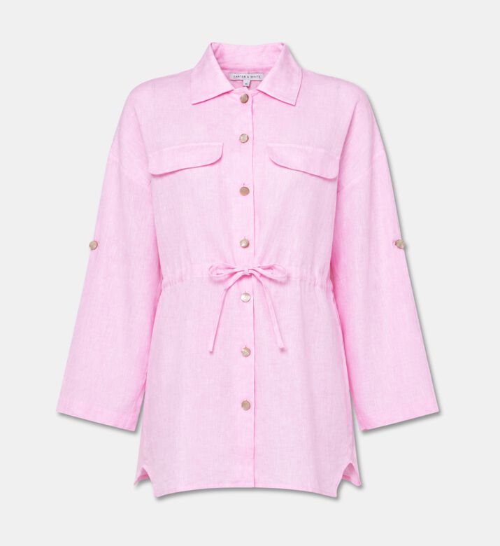 Carter and White Utility Drawstring Shirt Dress, Packshot View