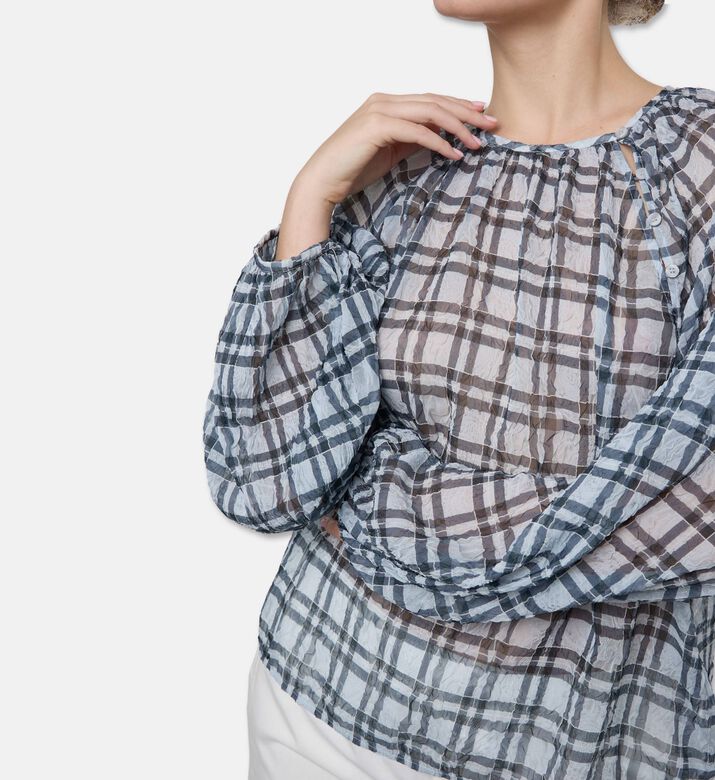 Samsoe Savira Checked Blouse, Model View