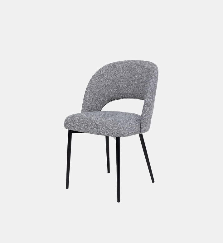 Pure Furniture Dex Metal Legs Dining Chair, Grey, Packshot View