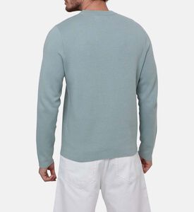 سترة قطن عضوي بياقة دائرية وقصة عادية