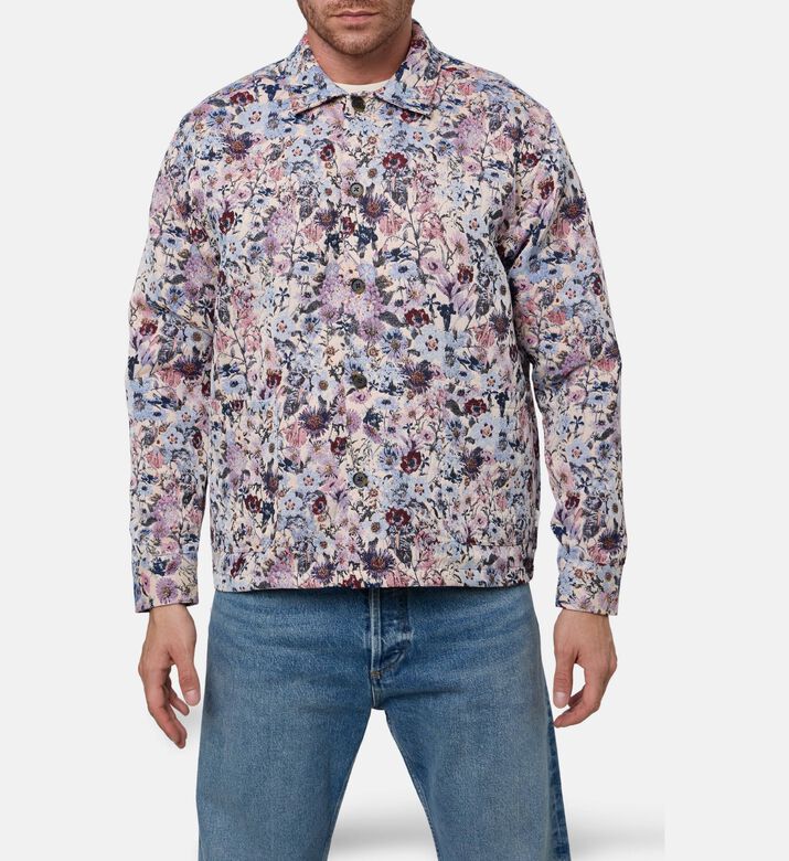 Les Deux All-over Floral-print Long-sleeve Shirt, Model View