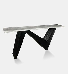 Home Deco and More Alaska Marble Wood Console Table, Packshot View Home Deco and More Alaska Marble Wood Console Table, Packshot View