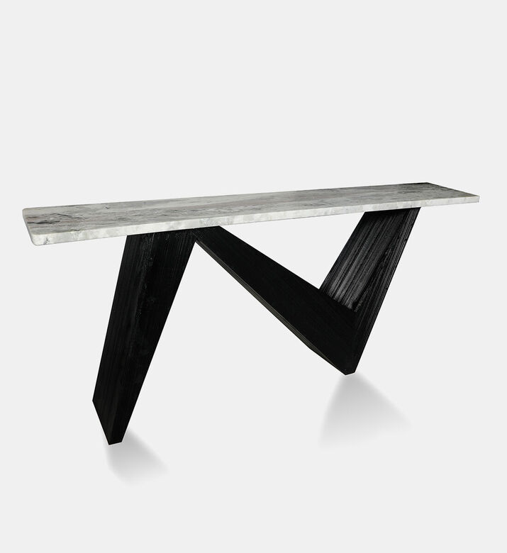 Home Deco and More Alaska Marble Wood Console Table, Packshot View Home Deco and More Alaska Marble Wood Console Table, Packshot View