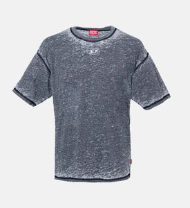 تيشيرت بياقة دائرية وقصة واسعة تي بوكست باك