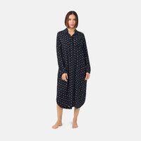 Geo-print Long-sleeve Sleepshirt