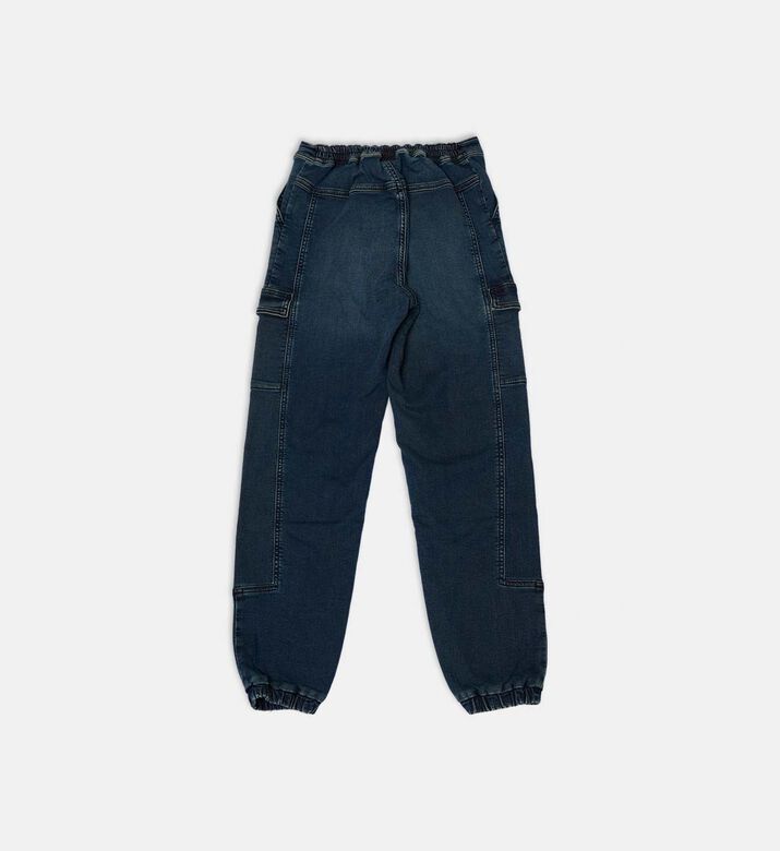 Logo-detail Denim Cargo Joggers