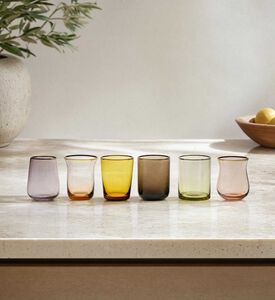 Bitossi Amber Liquor Tumblers Set Of 6, Model View
