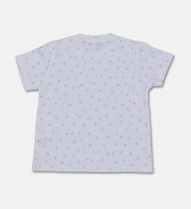 Jules & Juliette Paris Cotton Micro-print Crewneck T-shirt, Packshot View