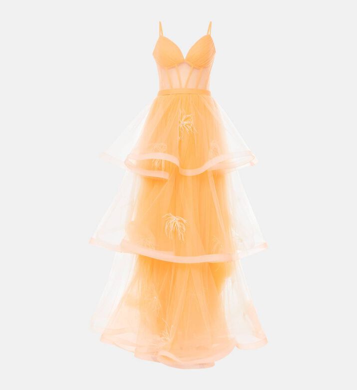 Layered Tulle Maxi Dress