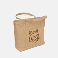 Canvas Tote Bag With Fox Head