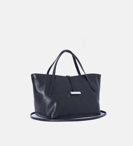 حقيبة يد جلد بمقبض علوي