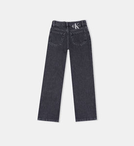 بنطال دنيم بخمسة جيوب واسع الساقين