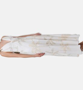 Palmacea Gala Palm-tree Embroidered Maxi Dress, Model View