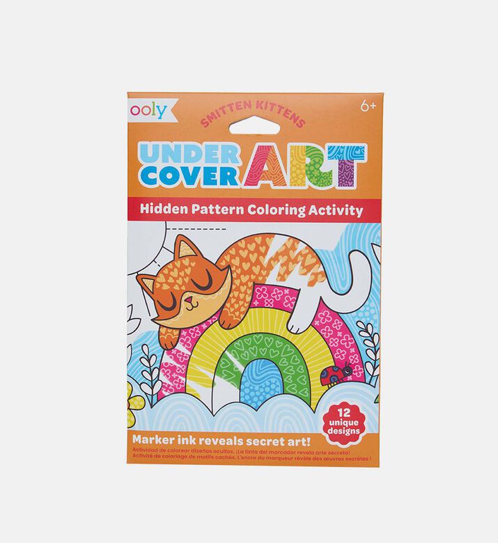 Undercover Art Hidden Pattern Smitten Kittens Coloring Activity
