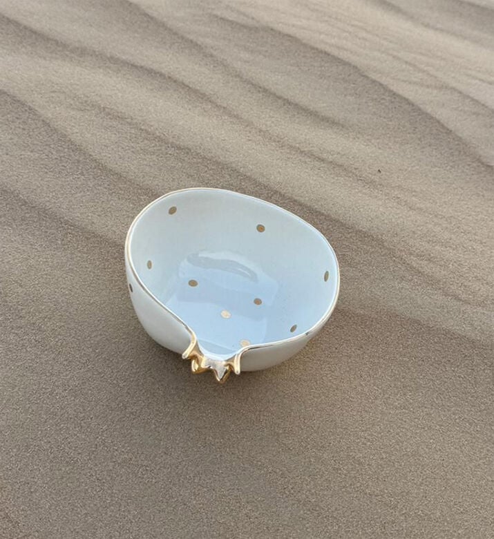 Tohfa Luxe Bowl Half Pomegranate, Ivory, Packshot View