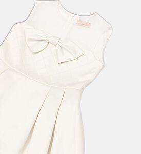 La Mia Bambina A-line Bow-applique Dress, Ivory, 12.5y, Packshot View