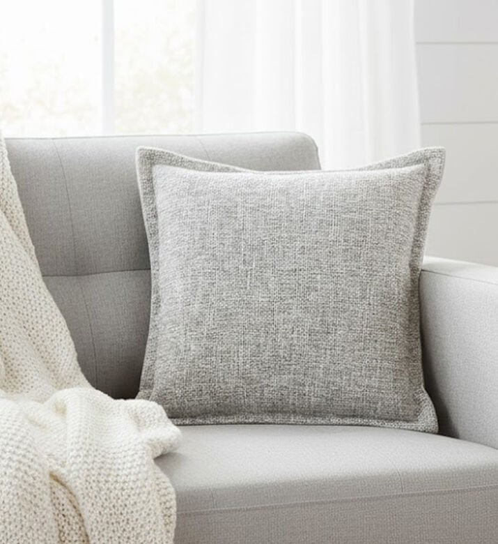 Home Deco and More Carpi Textured Square Cushion, Grey, Packshot View Home Deco and More Carpi Textured Square Cushion, Grey, Packshot View