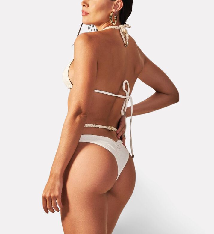 Empress Braided Strap Bikini Bottom, Model View